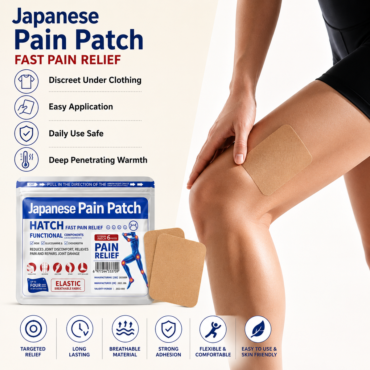 Japanese Pain Relief Patch Pack Of 1 (10 patches)