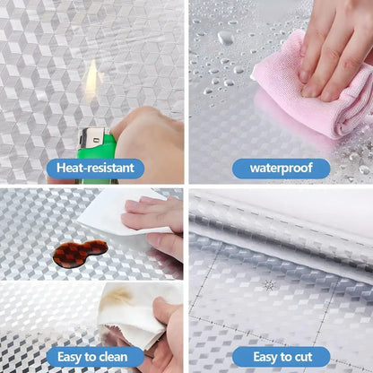 Silver Aluminium Foil Sticker  Roll (Buy 1 Get 1 Free)