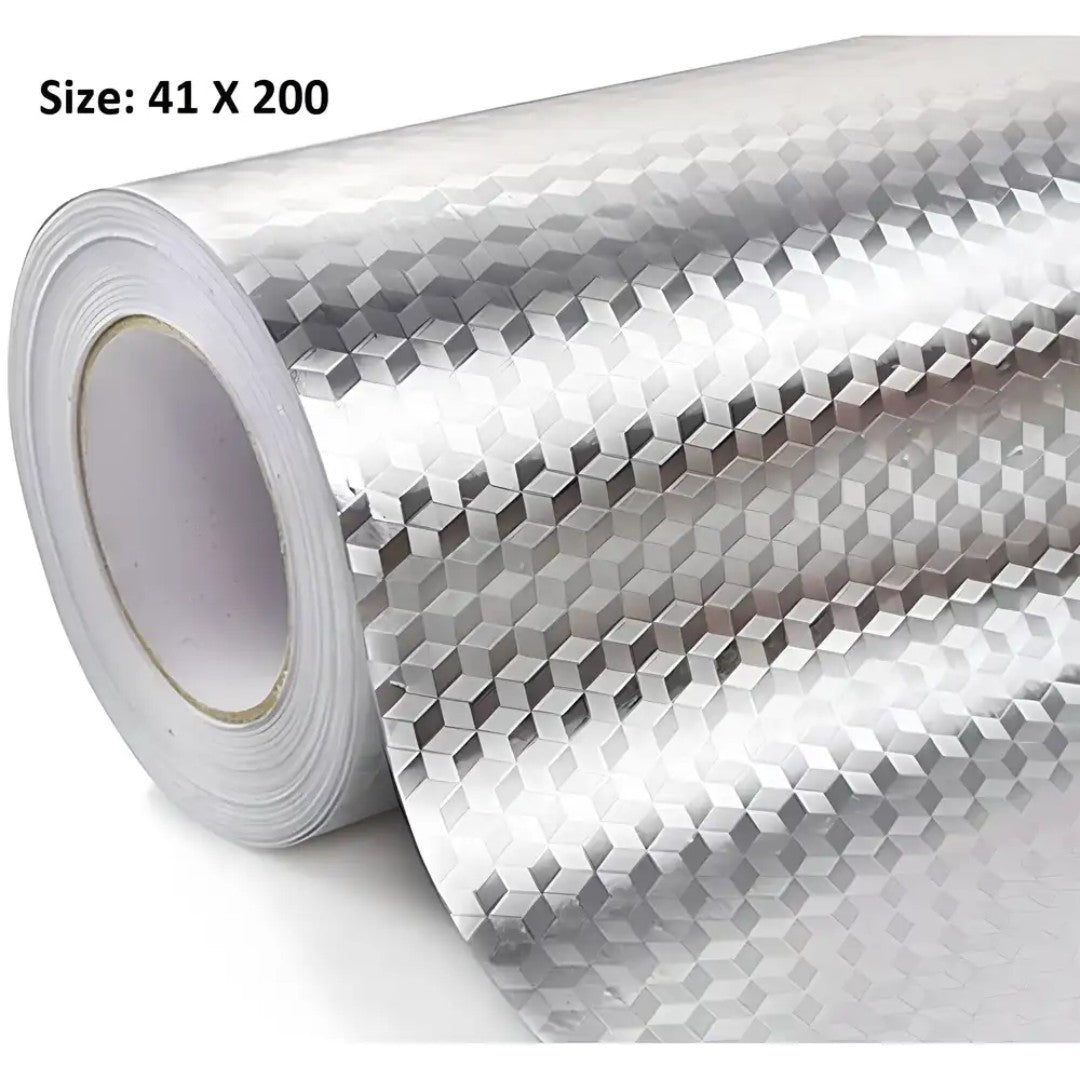 Silver Aluminium Foil Sticker  Roll (Buy 1 Get 1 Free)