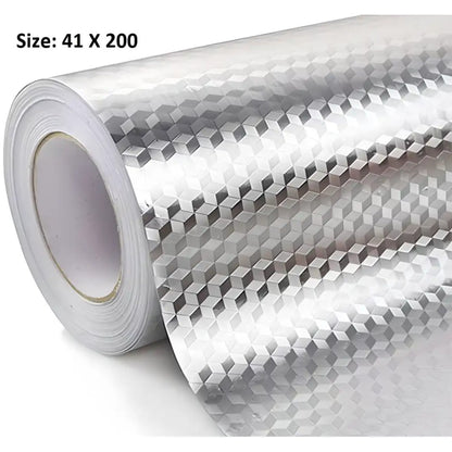 Silver Aluminium Foil Sticker  Roll (Buy 1 Get 1 Free)