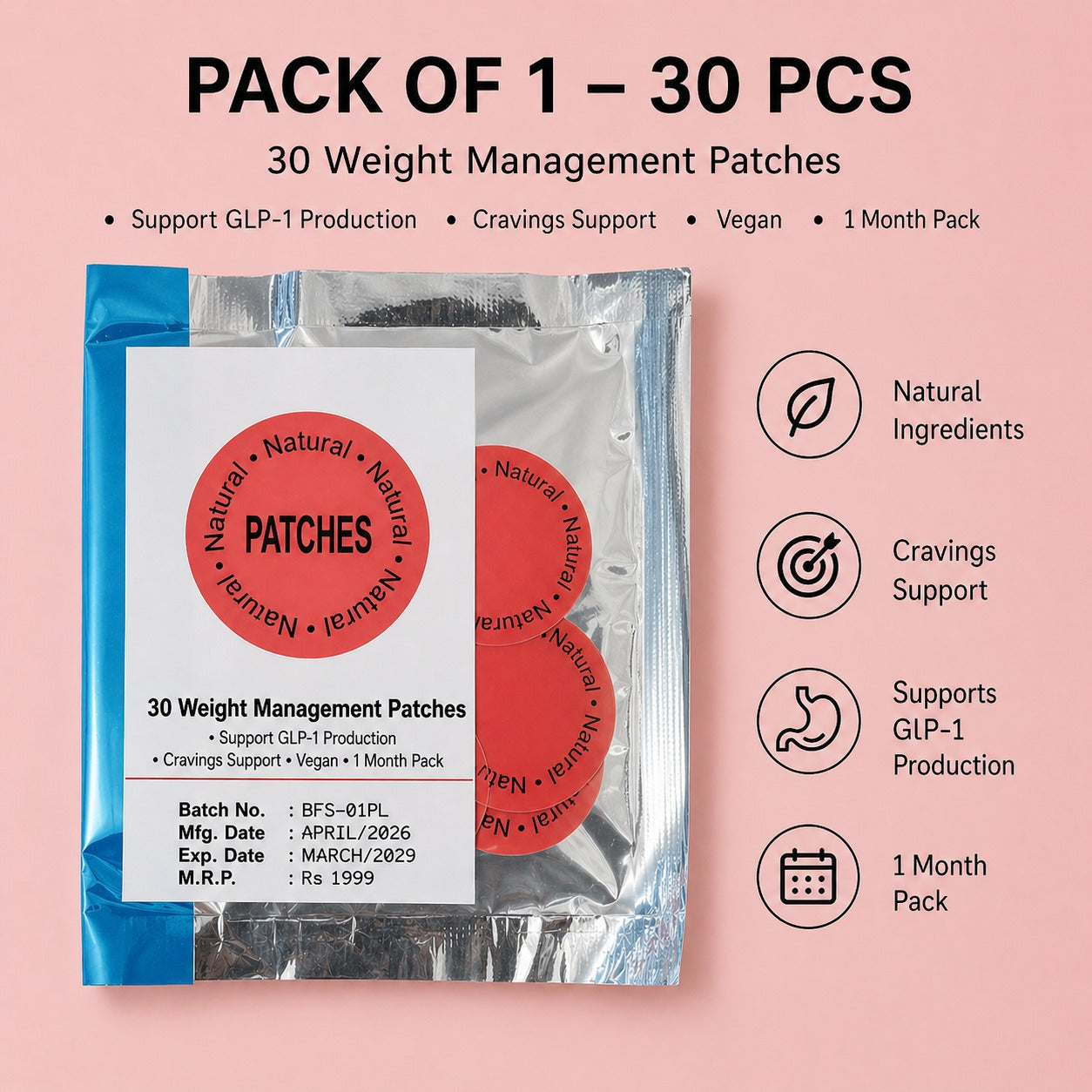 Herbal Weight Management Patches PACK OF 1
