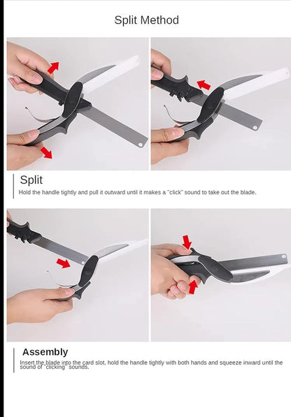 2-in-1 Clever Cutter with Detachable Knife