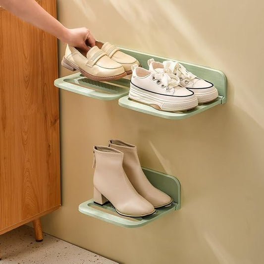 Foldable Wall Mounted Shoe Rack - Pack of 1