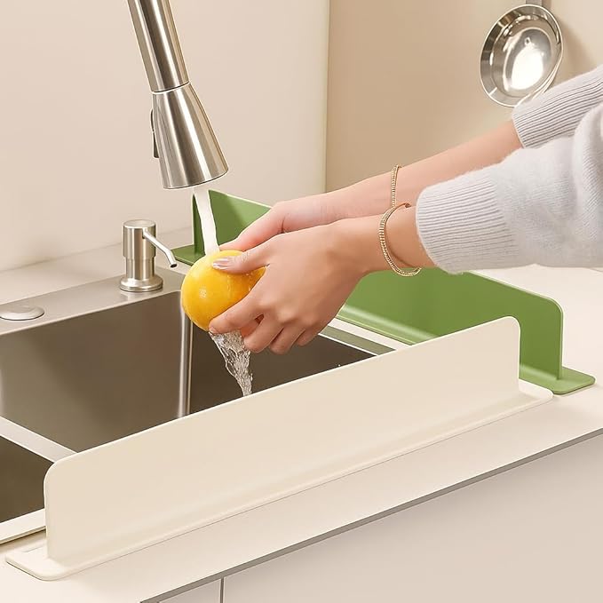 Kitchen Silicone Sink Splash Guard Mat - Pack of 2
