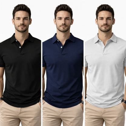 Mens Polo T Shirt - Pack Of 3 (Assorted Colors)
