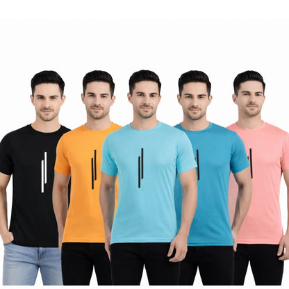 DryFit Activewear T-Shirt - Pack of 5 (Assorted Colors)