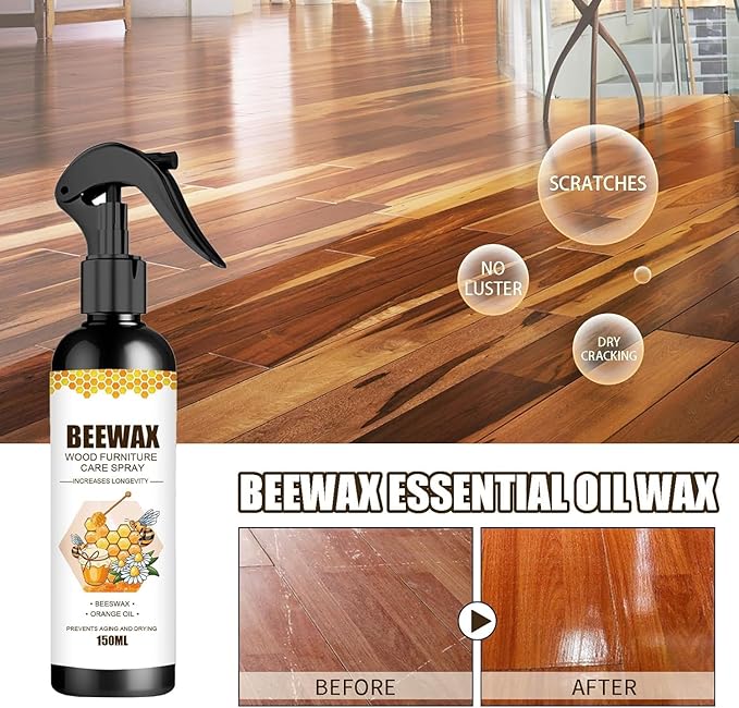 BeeWax Natural Furniture Polish & Cleaner Spray (Buy 1 Get 1 Free)