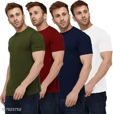 Men's T-Shirts - Pack of 4 (Assorted Colors)