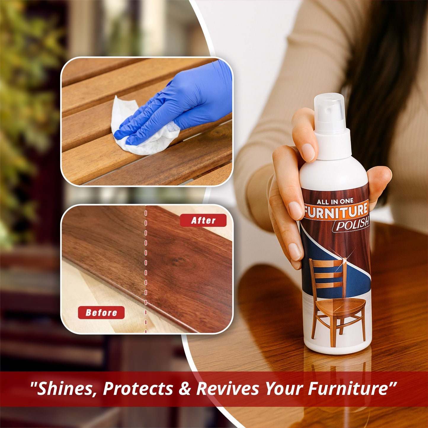 All in One Furniture Polish - Pack of 3