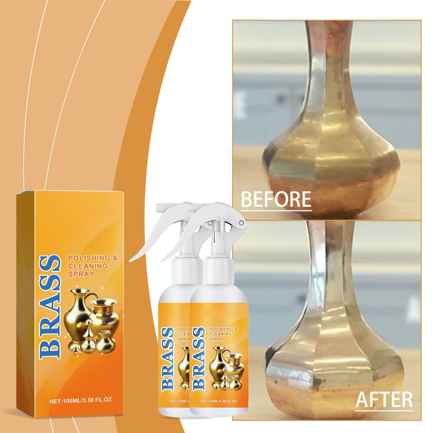 Brass Polishing Cleaning Spray (Buy 1 Get 1 Free)