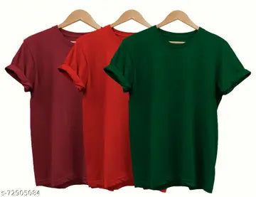 Stylish Men's T-Shirts - Pack of 3 (Assorted Colors)