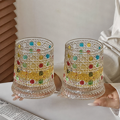 Diamond Swirl Rotating Drink Glasses