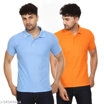 Matty Men's Polo T-Shirts - Pack of 2 (Assorted Colors)