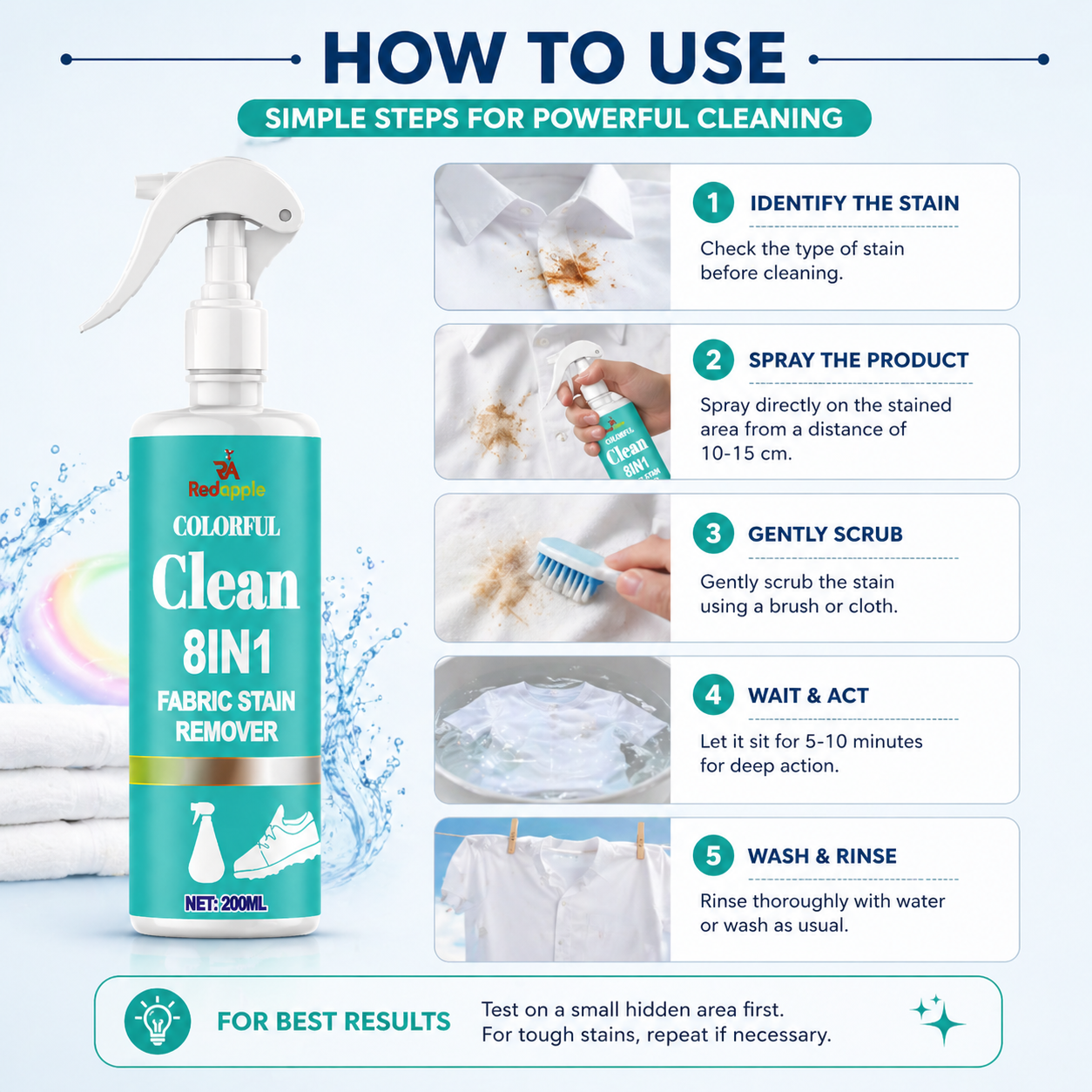 8 in 1 Fabric Stain Remover (Buy 1 Get 1 Free)