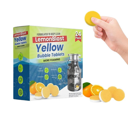 Lemonblast Yellow Bubble Tablets for Deep Cleaning 24 PCS