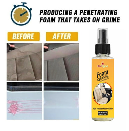 Multipurpose Car & Home Lemon Flavour Foam Cleaning Spray (Buy 1 Get 1 Free)