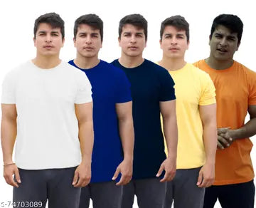 Men's T-Shirts - Pack of 5 (Assorted Colors)