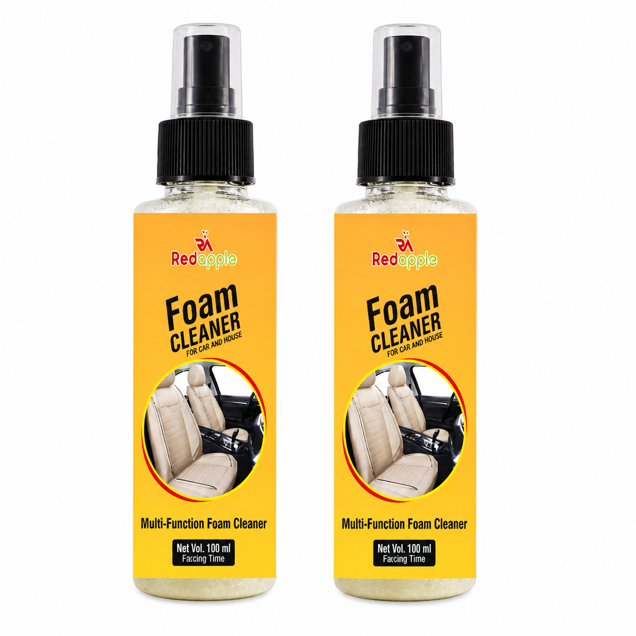 Multipurpose Car & Home Lemon Flavour Foam Cleaning Spray (Buy 1 Get 1 Free)