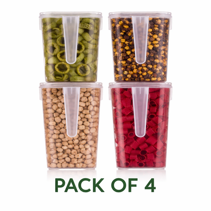 Multi Storage Box with Handle with Cover - Pack of 4
