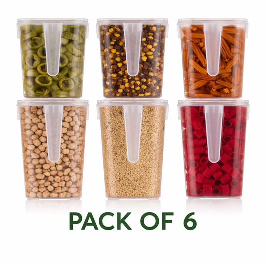 Multi Storage Box with Handle with Cover - Pack of 6