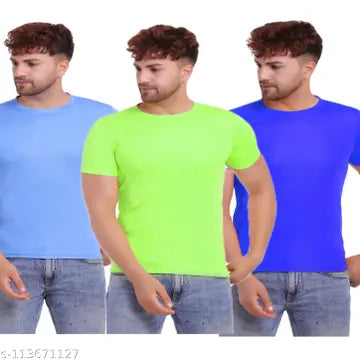 Men's T-Shirts - Pack of 3 (Assorted Colors)