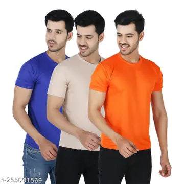 Men's T-Shirts - Pack of 3 (Assorted Colors)