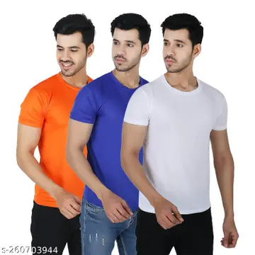 Men's T-Shirts - Pack of 3 (Assorted Colors)