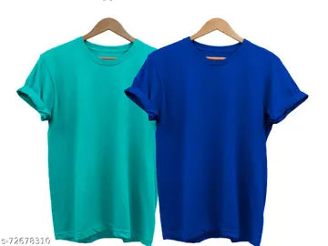 Stylish Men's T-Shirts - Pack of 2 (Assorted Colors)