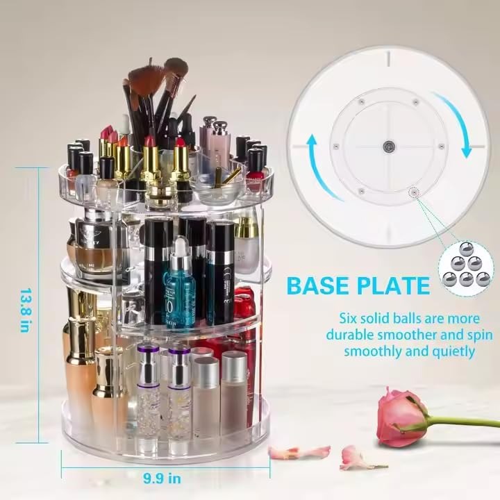 360° Rotating Adjustable Cosmetic Organizer