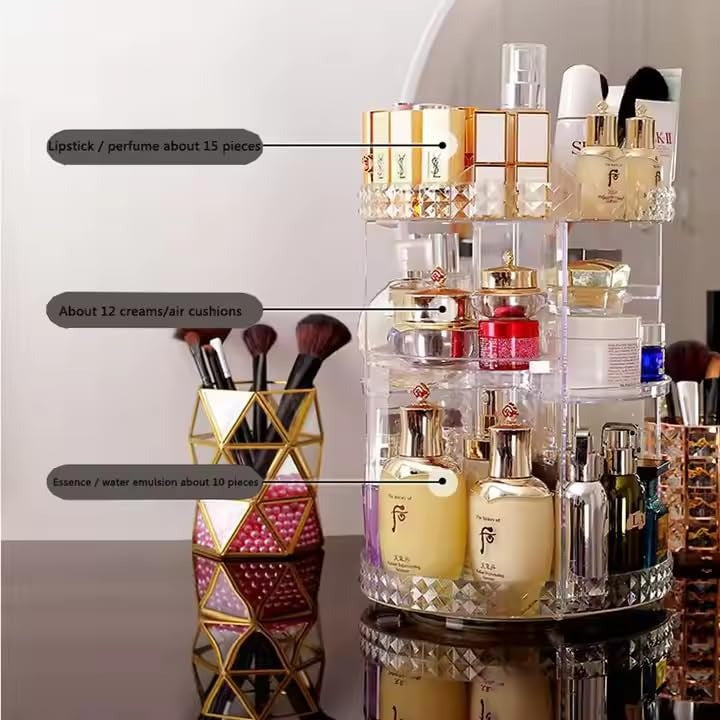 360° Rotating Adjustable Cosmetic Organizer