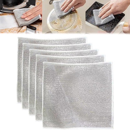 Multifunctional Non-scratch Wire Dishcloth - Pack of 5