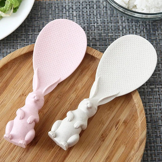 Rabbit Standing Non-stick Rice Spoon in Assorted Color - Pack of 2