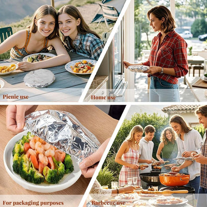 Food Cover Aluminum Foil - Pack of 10