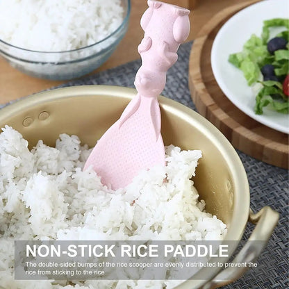 Rabbit Standing Non-stick Rice Spoon in Assorted Color - Pack of 3