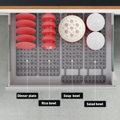 Kitchen Cupboard Organization Drawer Organizer, Pegboard Tray