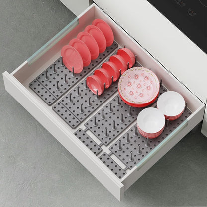 Kitchen Cupboard Organization Drawer Organizer, Pegboard Tray