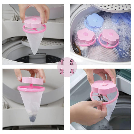 Washing Machine Floating Lint Mesh Bag - Pack of 3