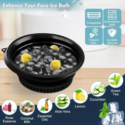 Collapsible Silicone Facial Ice Bath Bowl