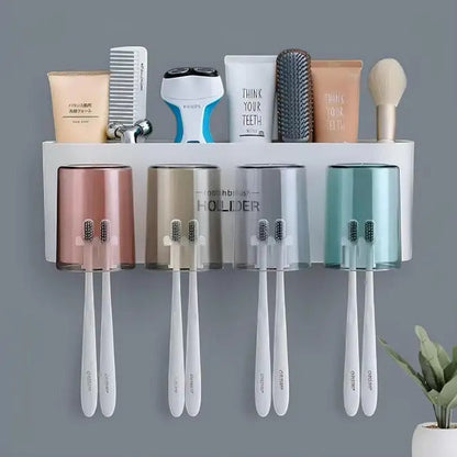 Toothbrush Holder Wall Mounted 4CUP
