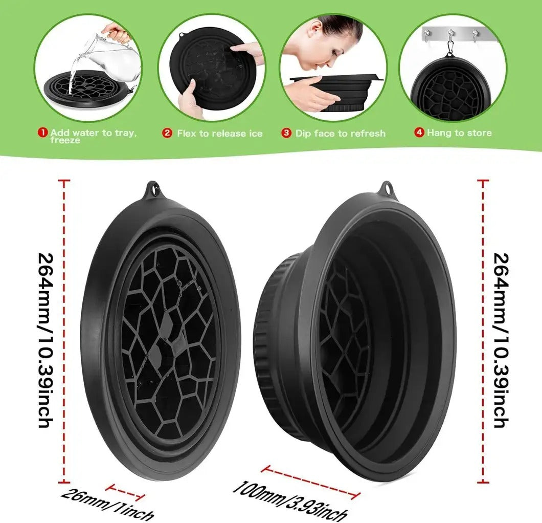 Collapsible Silicone Facial Ice Bath Bowl