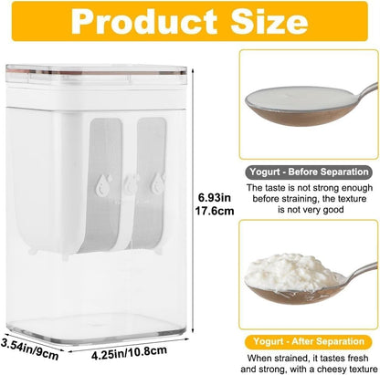 1100ML Yogurt Strainer with Fine Mesh Bag