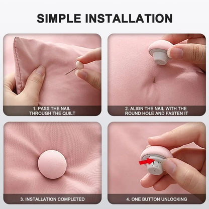 Mushroom Shape Quilt Bedsheet Fixing Clips Pack of 6