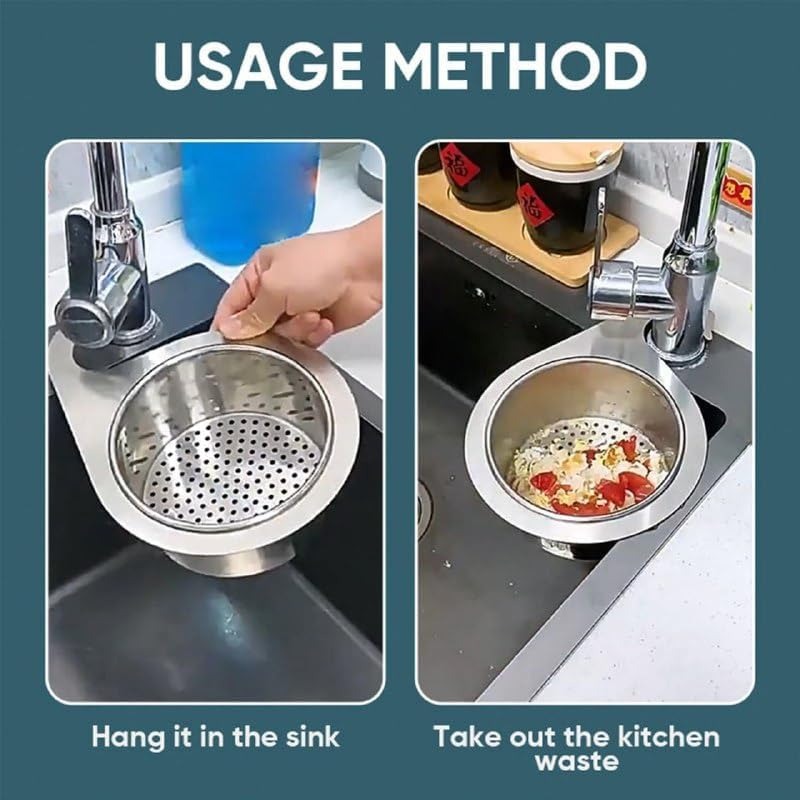 Stainless Steel Swan Drain Basket Sink Strainer