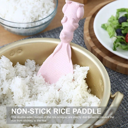 Rabbit Standing Non-stick Rice Spoon in Assorted Color - Pack of 2