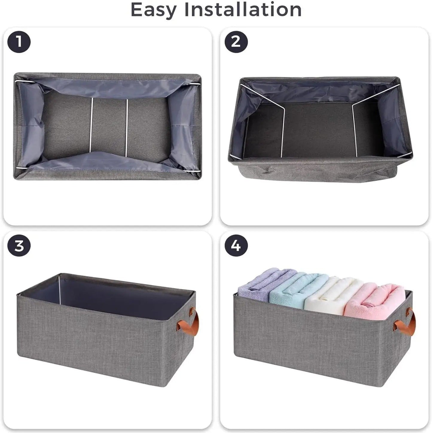 Foldable Cloth Storage Basket - Pack of 2