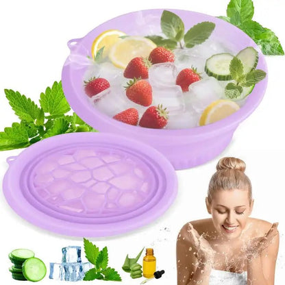Collapsible Silicone Facial Ice Bath Bowl