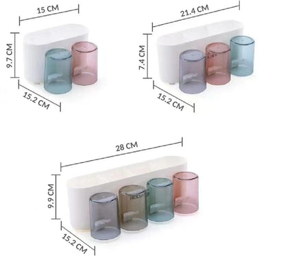 Toothbrush Holder Wall Mounted 4CUP