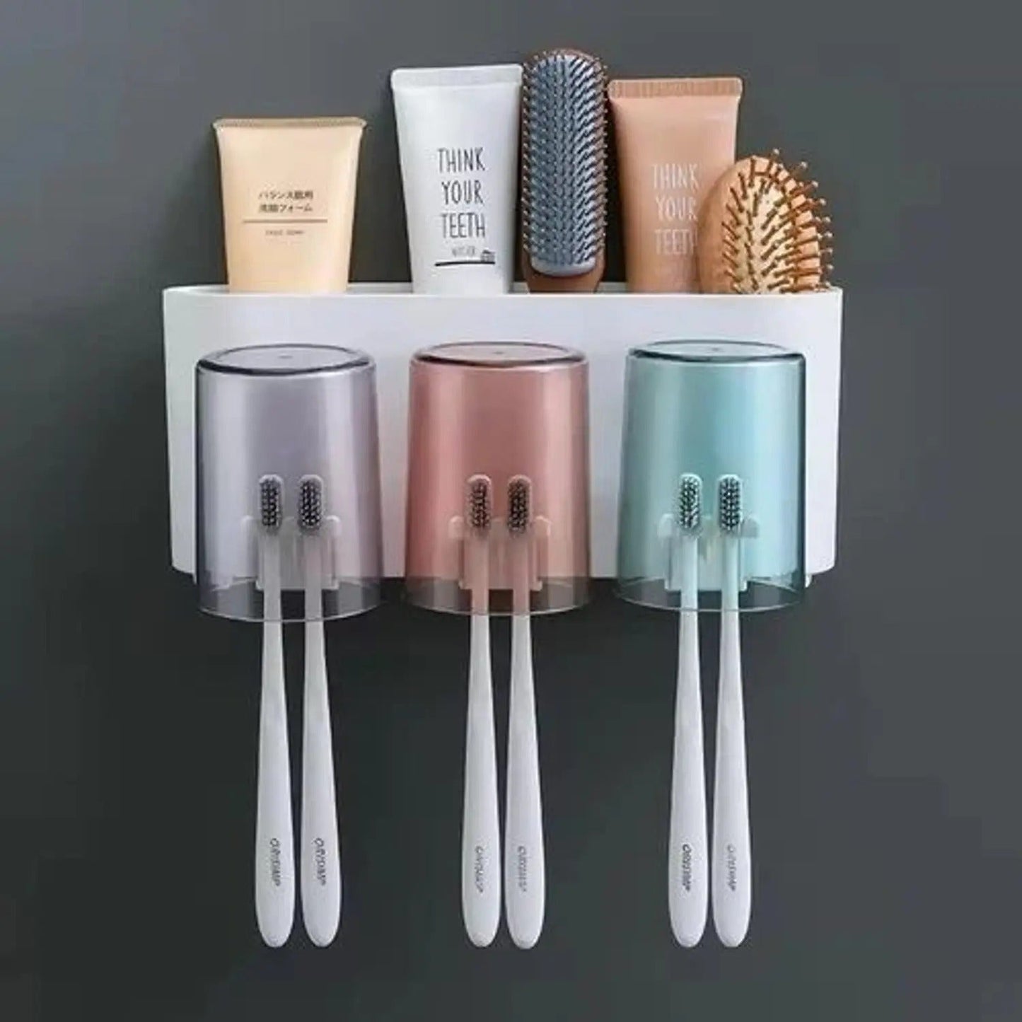Toothbrush Holder Wall Mounted 4CUP