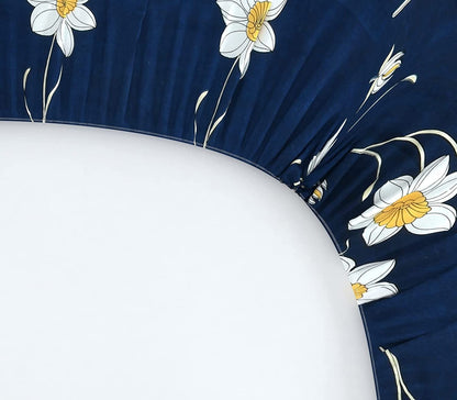 Glace Cotton Elastic Fitted Double Bed Sheet