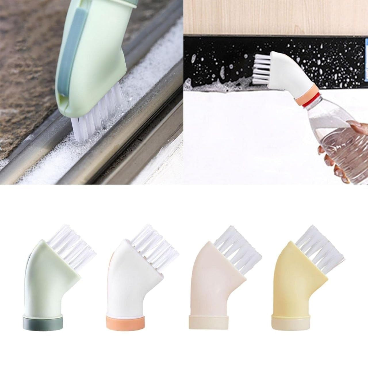 Multi-use Cleaning Brush Assorted Color Bottle Connect - Pack of 2